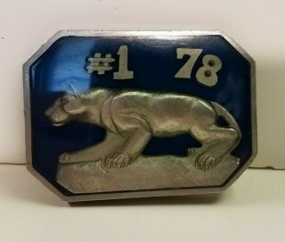 Vintage 1978 Penn State Nittany Lions Football Belt Buckle Ncaa Psu