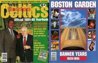 Boston Garden Banner Years Program 1995 - Boston Celtics Yearbook Program 1995