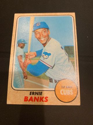 1968 Topps Ernie Banks Chicago Cubs 355 Baseball Card