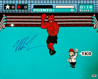 Mike Tyson Punch Out Signed 16x20 Boxing Photo - Auto Psa/dna