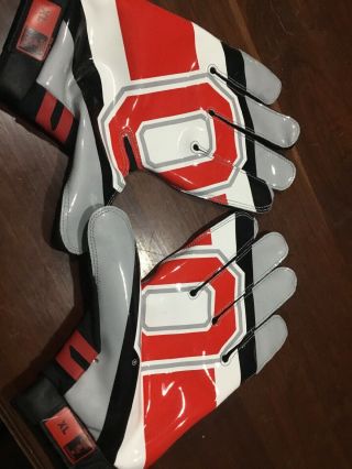 Ohio State Vapor Jet 2.  0 Shield Football Gloves Rivalry Nike Pro Combat Xl