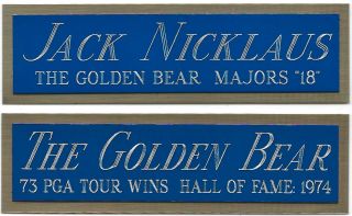 Jack Nicklaus Nameplate For Autographed Signed Pga Golf Club Bag Photo Flag Pin
