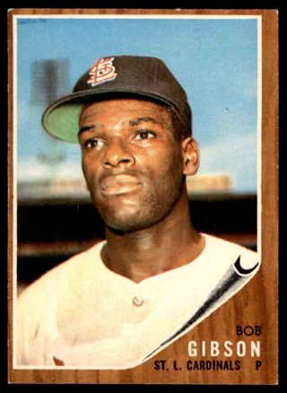 1962 Topps 530 Bob Gibson Cardinals Ex - Mt,  To Nm