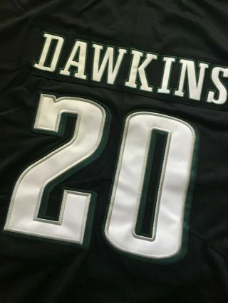 Brian Dawkins Black Stitched Philadelphia Eagles Jersey 20 Mens Size Xxl