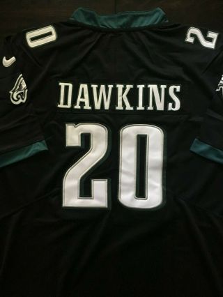 Brian Dawkins Black Stitched Philadelphia Eagles Jersey 20 Mens Size XXL 4