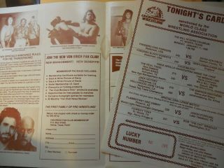 Vintage World Class Championship Wrestling Program WCCW Texas Missing Link 1988 3