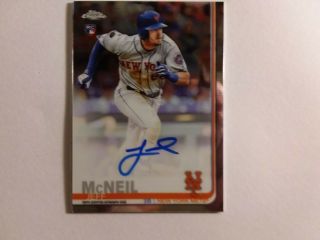 2019 Topps Chrome Jeff Mcneil Auto Autograph Rc Rookie On Card Mets