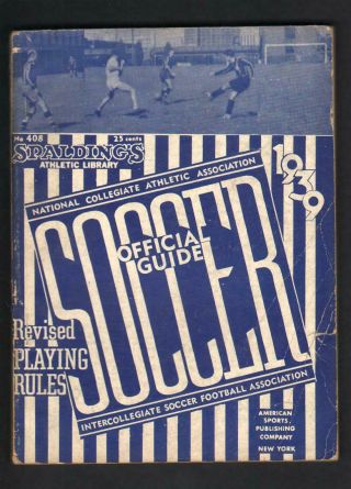 1939 Official Football & Soccer Media Guide Spalding 