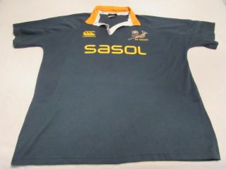 Vintage Canterbury South Africa Rugby Polo Shirt Size Xxl Shape