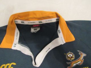 VINTAGE CANTERBURY SOUTH AFRICA RUGBY POLO SHIRT SIZE XXL SHAPE 3