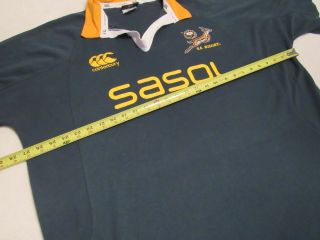 VINTAGE CANTERBURY SOUTH AFRICA RUGBY POLO SHIRT SIZE XXL SHAPE 4