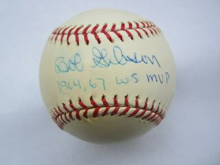 Bob Gibson Autograph Signed Baseball St.  Louis Cardinal 64,  67 Ws Mvp