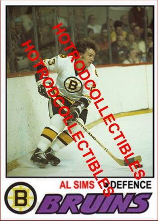 1977 - 78 Opc O Pee Chee Topps Custom Al Sims Boston Bruins Nhl 592