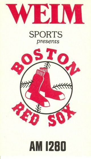 1979 Boston Red Sox Baseball Pocket Schedule