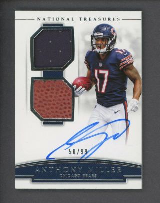 2018 National Treasures Rc Dual Jersey Auto Anthony Miller Bears Rc Patch /99