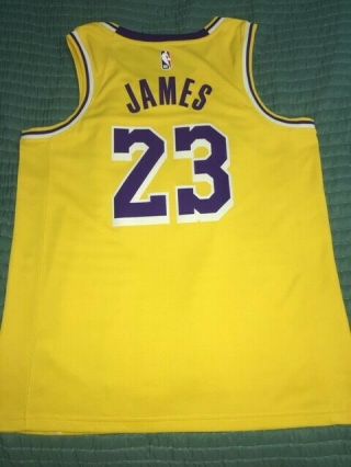 LeBronJames Los Angeles Lakers Nike 2018/19 Swingman Jersey Gold - Icon Edition 2