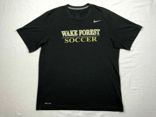 Nike Wake Forest Demon Deacons - Black Dri - Fit Short Sleeve Shirt (l) -