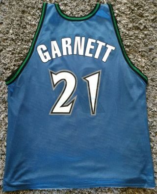 Kevin Garnett Minnesota Timberwolves 21 REVERSABLE Champion Jersey Men ' s Size 44 4