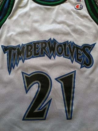Kevin Garnett Minnesota Timberwolves 21 REVERSABLE Champion Jersey Men ' s Size 44 5
