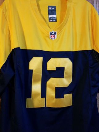 Aaron Rodgers Green Bay Packers Sewn Nike On Field Alternate Jersey Adult XL EUC 2