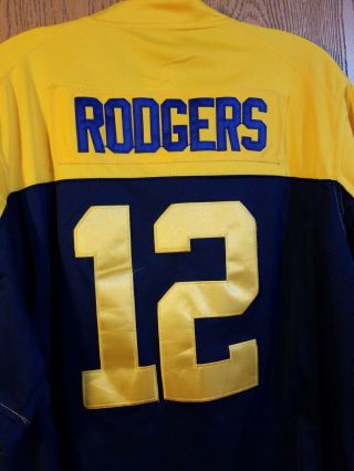 Aaron Rodgers Green Bay Packers Sewn Nike On Field Alternate Jersey Adult XL EUC 4