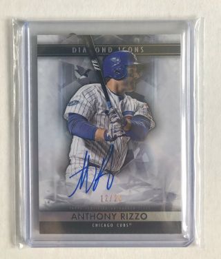 2019 Topps Diamond Icons Anthony Rizzo Autograph Sp 12/25 Cubs