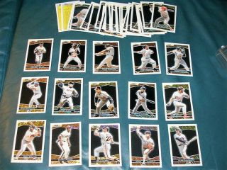 1993 Topps Baseball Rare Black Gold Complete Set Of 44 Cards Many Stars