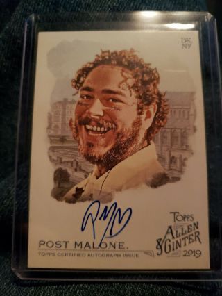 2019 Topps Allen & Ginter Post Malone Auto Autograph Full Size Card Ssp
