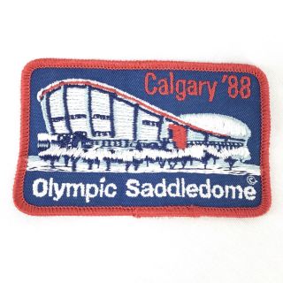 1988 Calgary Winter Olympics Patch Canada Olympic Saddledome Ice Hockey Skating