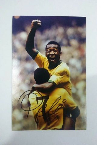 Pelé Brasil Legend Hand Signed Authentic Autographed Photo