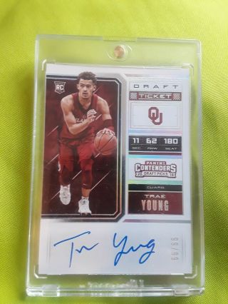 Trae Young Contenders Auto.  Draft Ticket 99/99 Last One Made.  Full Auto.