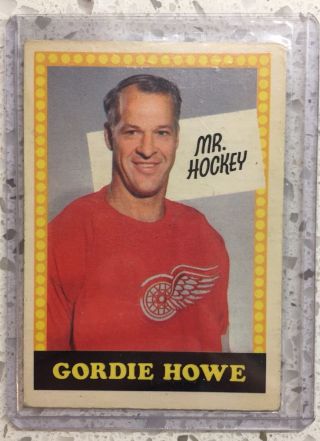 Gordie Howe O - Pee - Chee Err 1969 - 70 Detroit Red Wings Mr.  Hockey