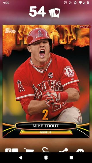 Digital Card Topps Bunt Mike Trout 2014 Fired Up