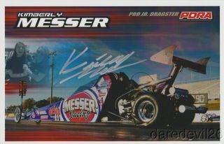 2017 Kimberly Messer Signed Pro Jr Dragster Pdra Postcard