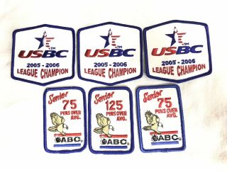 Usbc Bowling League Champion Patches And Pins