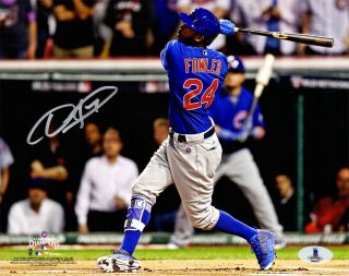 Dexter Fowler Signed Chicago Cubs 2016 World Series Game 7 Hr 8x10 Photo - Bas