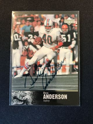 Dick Anderson 1997 Upper Deck Legends Autograph