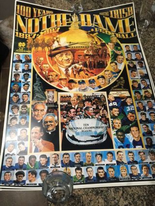 Notre Dame Football 100th Season Poster