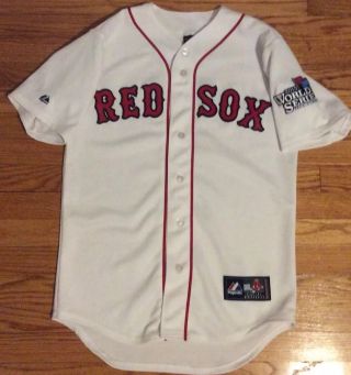 Authentic Majestic Boston Red Sox Jersey Men’s Small World Series S 2013