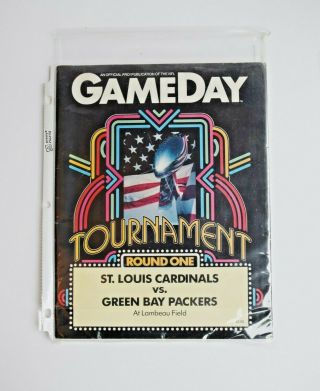 1983 Game Day Playoff Program: St Louis Cardinals Vs Green Bay Packers
