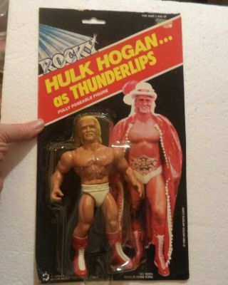 1985 Hulk Hogan.  As Thunderlips Poseable Figure (package)