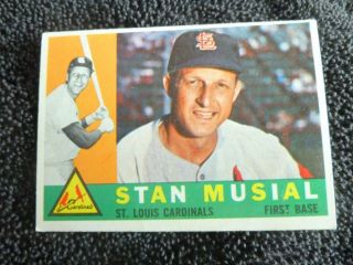 1960 Topps 250 - Stan Musial - St.  Louis Cardinals Baseball Card