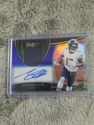 Anthony Miller 2018 Panini Select Rookie Material Auto Jersey Blue /75 Bears