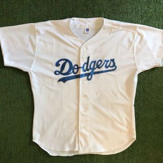 Vintage Los Angeles Dodgers Stitched Russell Athletic Mlb Jersey.  Size 52 Xxl