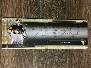 Tom Barrasso 2014 - 15 Premier Rinks Of Honor Auto Booklets Group F 1:8 C 