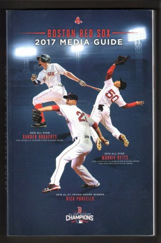 2017 Boston Red Sox Media Press Guide Mookie Betts -,