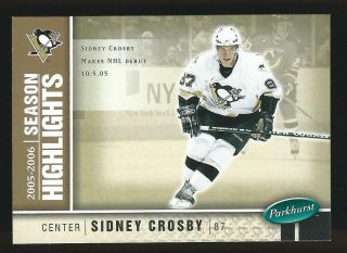 2005/06 Sidney Crosby Upper Deck Parkhurst Hockey Team Insert 587 Rookie Card Rc