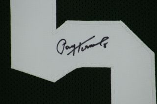 Paul Hornung Autographed Framed Custom Green Jersey Green Bay JSA Angled 2