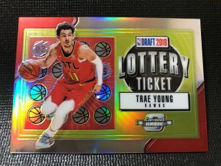 Trae Young Rc 2018 - 19 Contenders Optic Lottery Rookie Silver Prizm [a813]