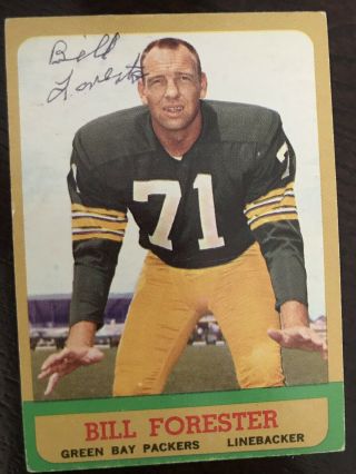 1963 Topps Football Signed Bill Forester Packers